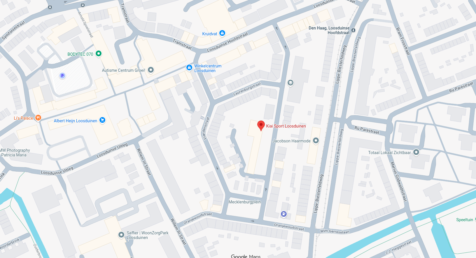 Locatie Kiai Sport Loosduinen
